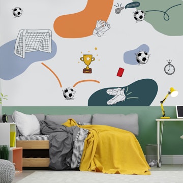 Papel de Parede Infantil Futebol ...