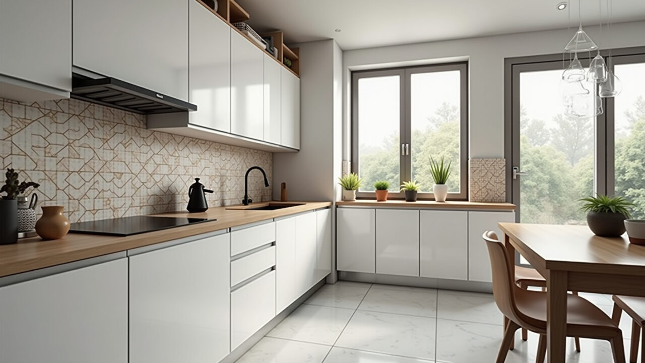Adesivos coloridos transformam azulejos da cozinha sem sujeira.