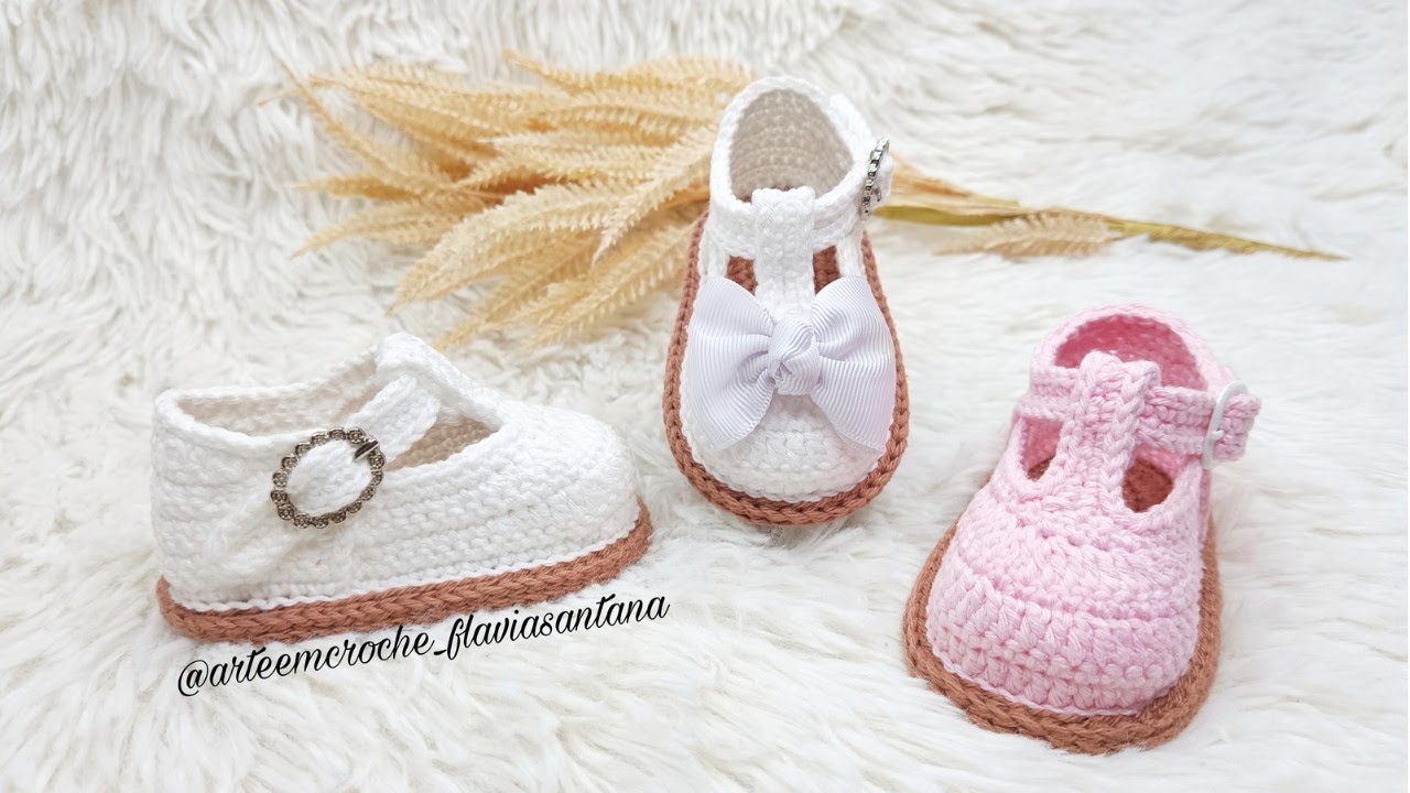 Sapatinhos de croche para bebe sales