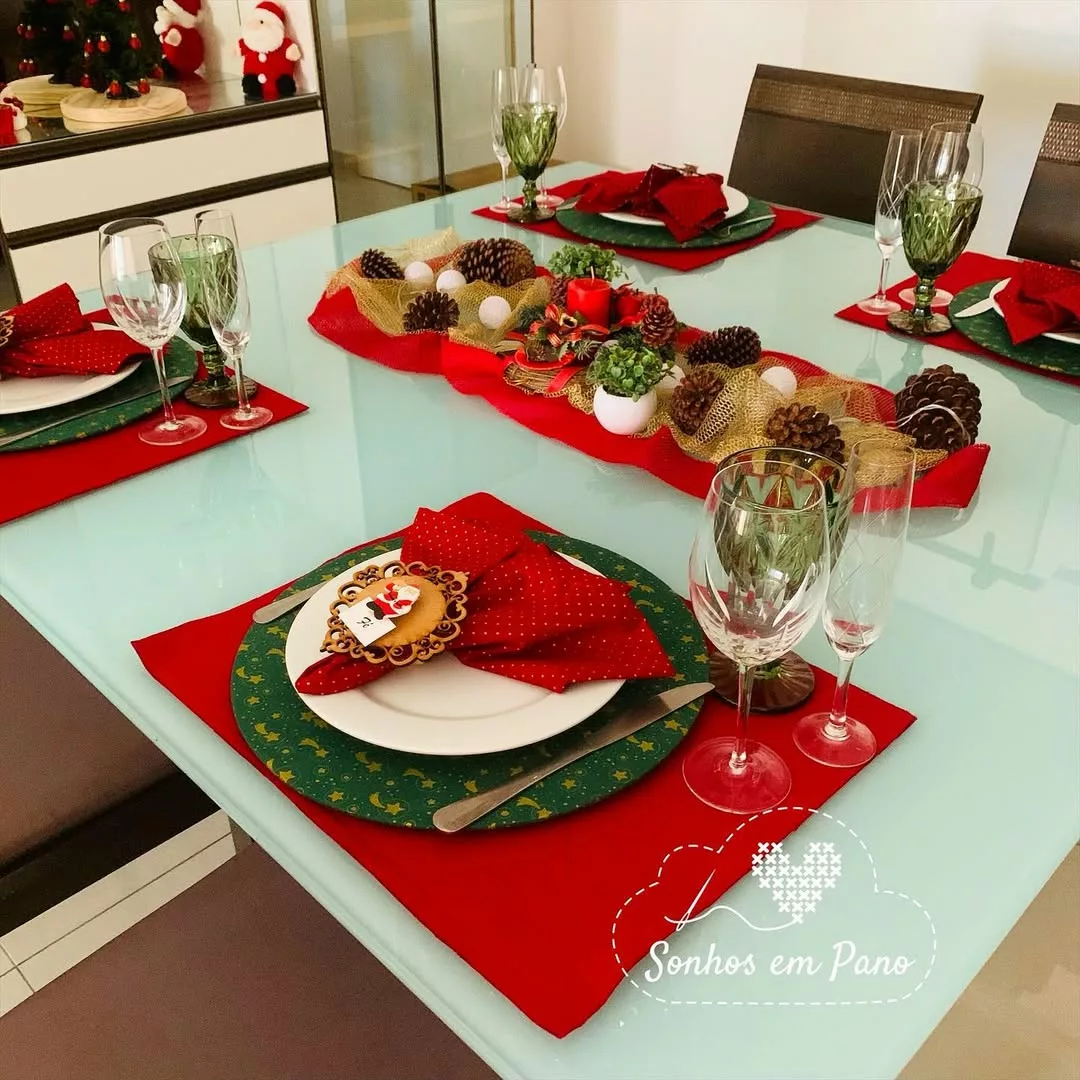 Decoração de Mesa de Natal Barata ...
