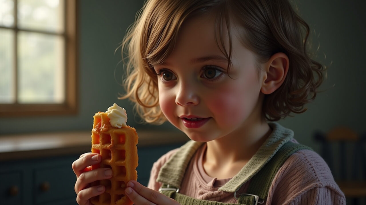 Eleven usando seus poderes em Stranger Things, com expressão determinada.