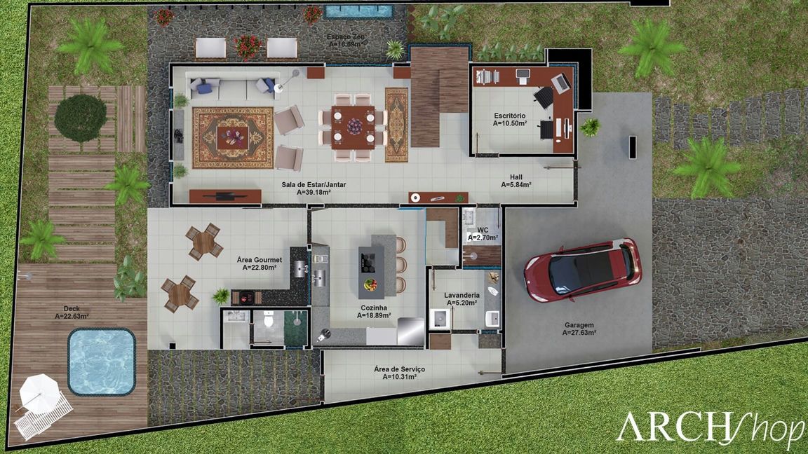 Planta baixa de Projeto De Sobrado Com ...