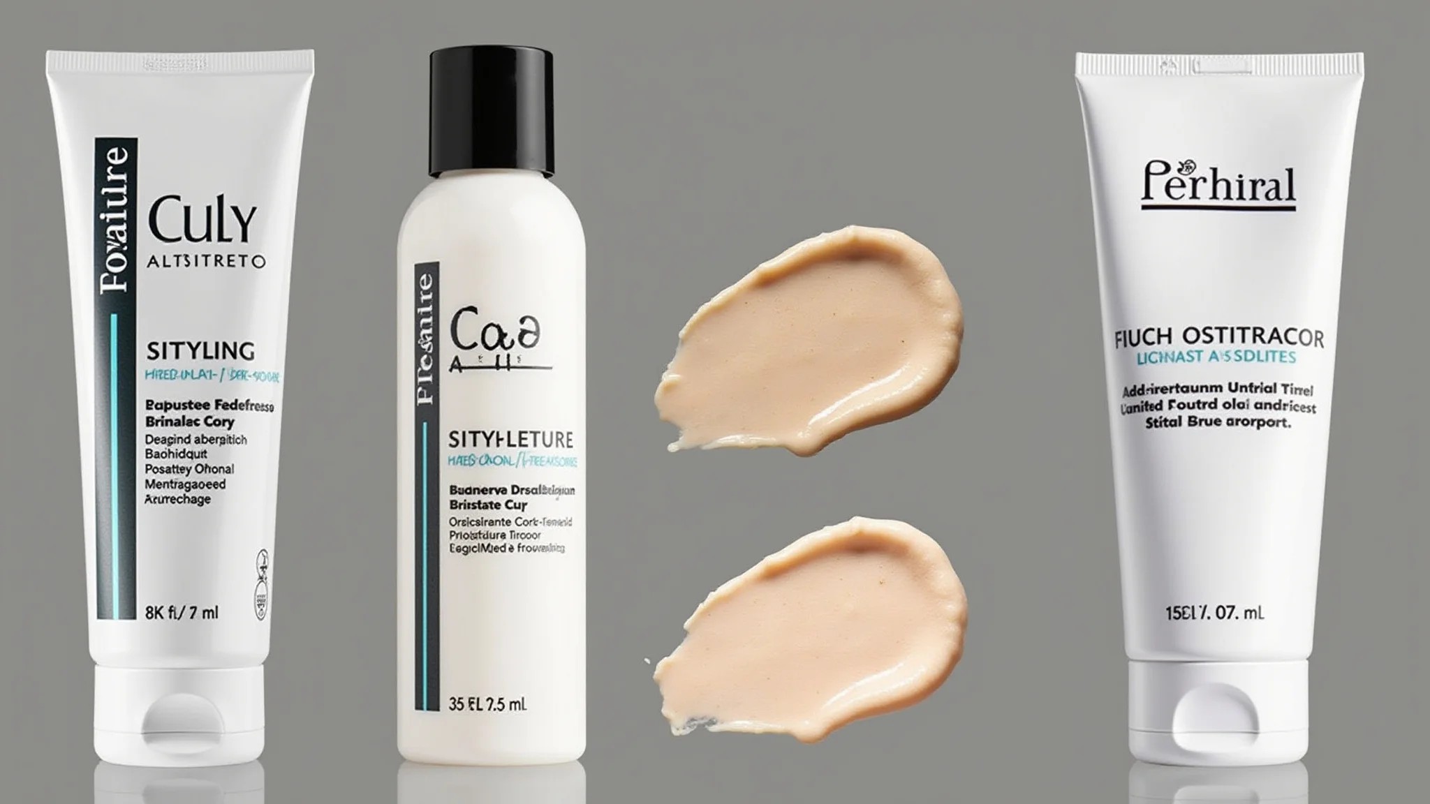 Comparativo da textura de ativador de cachos e creme de pentear.