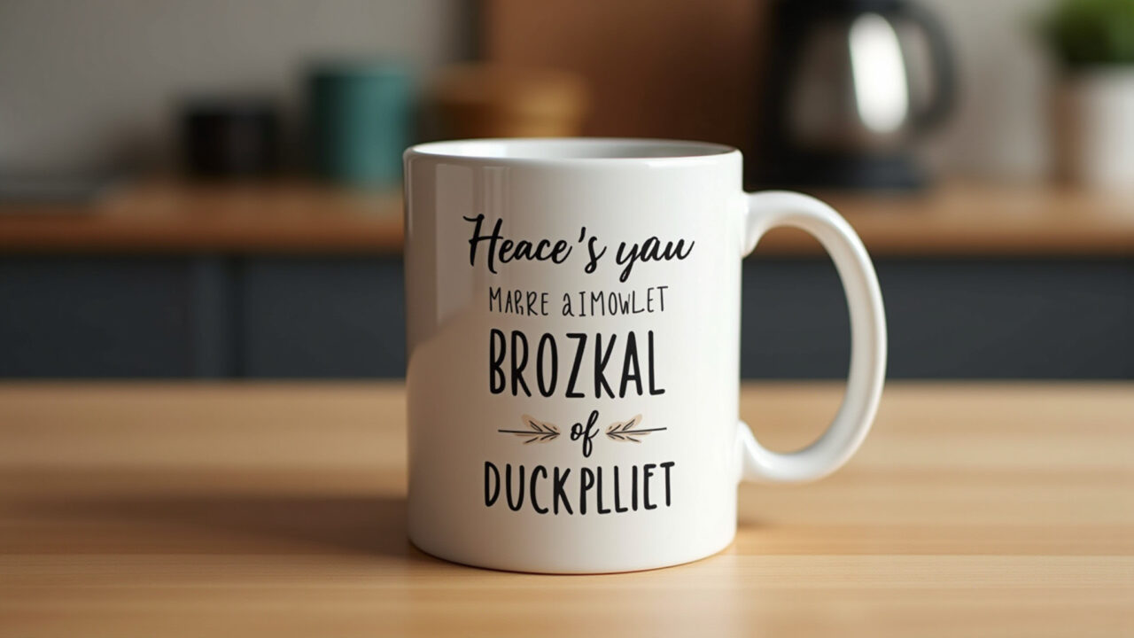 Caneca personalizada com mensagem especial e café brasileiro.