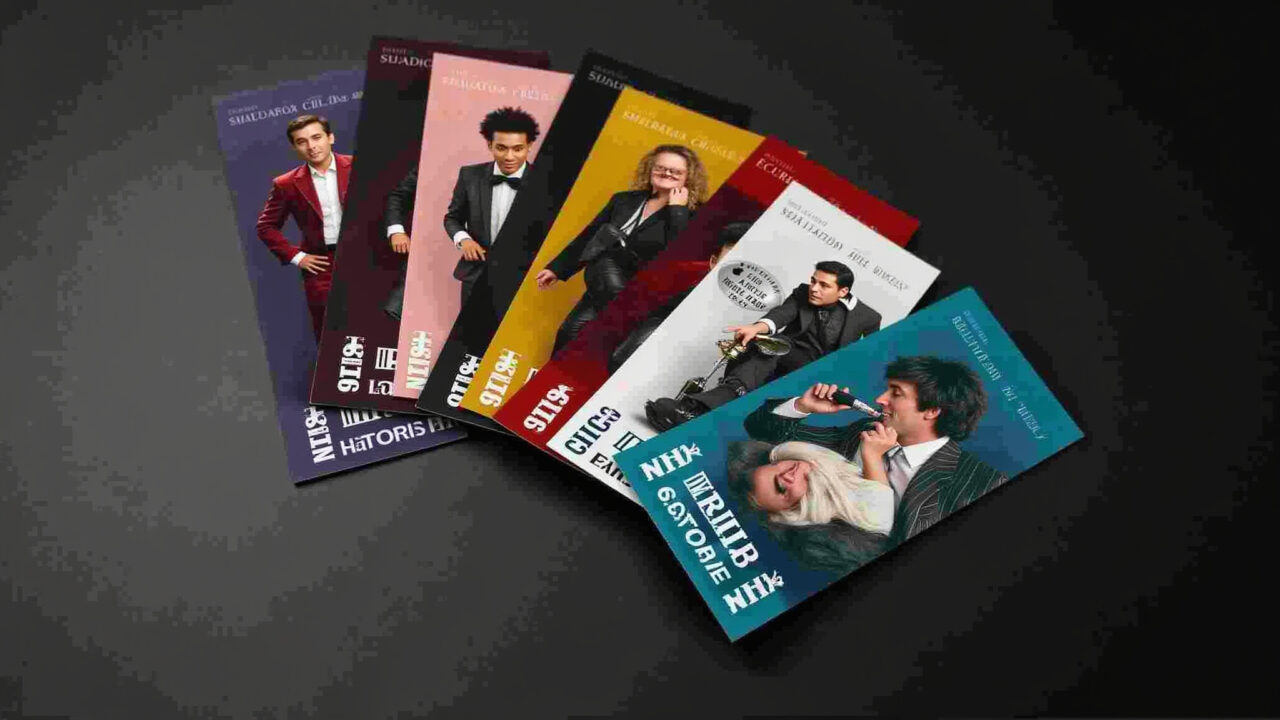 Professional photography of show tickets for a concert, theater play, or sporting event, elegant Ingressos para um show, peça de teatro ou evento esportivo.