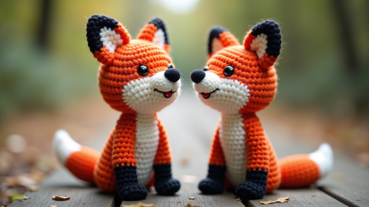 Amigurumi de raposa reversível, duas opções em uma.