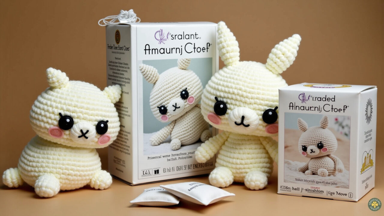 Scented amigurumi packaging, sachets, essential oils, pleasant aroma, sensory experience, Embalagem com cheirinho para amigurumi.