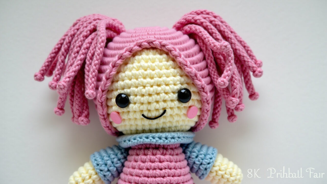 Seamless amigurumi, crocheted together, no sewing, finished doll, yarn, crochet hook, bright Amigurumi sem costura: técnica avançada.