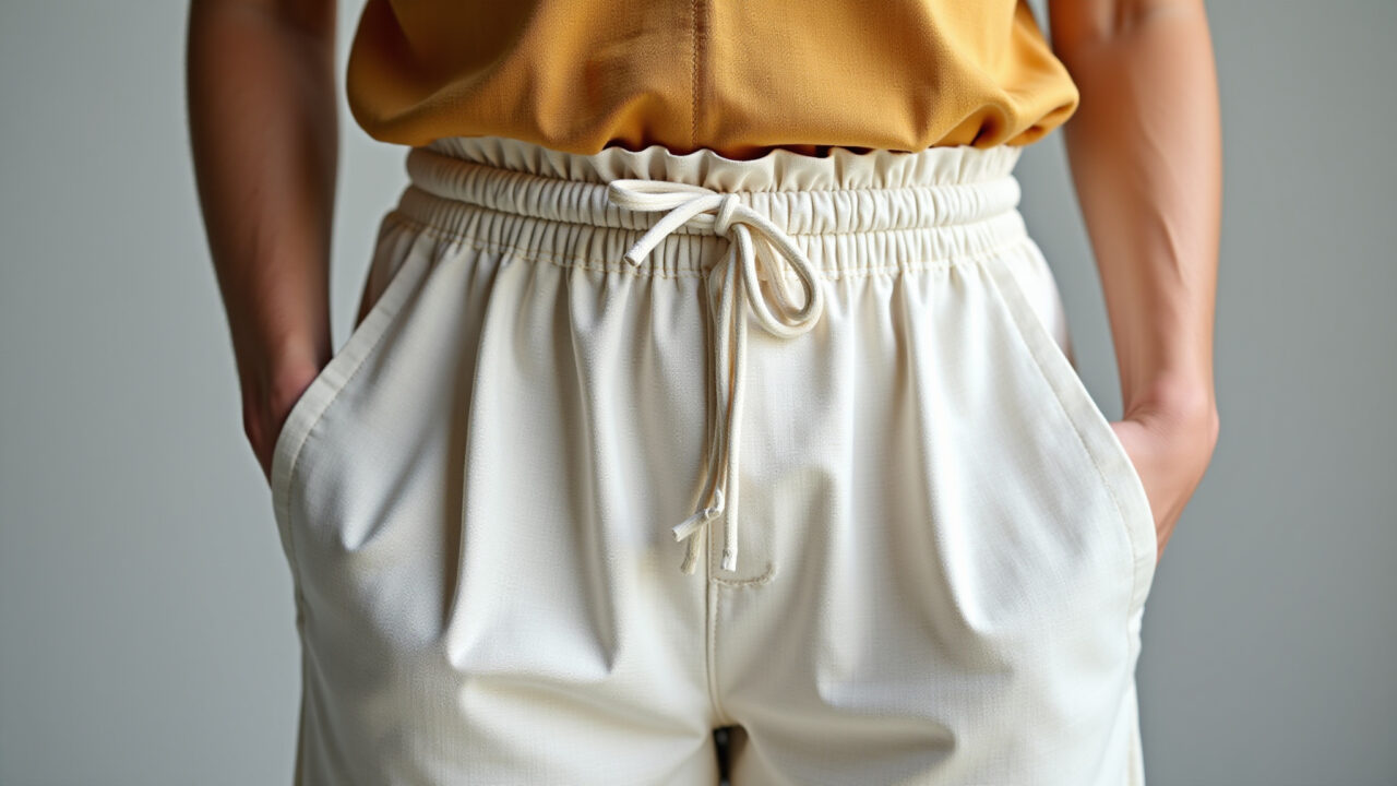 Calça slouchy de linho, tecido ideal para looks formais.