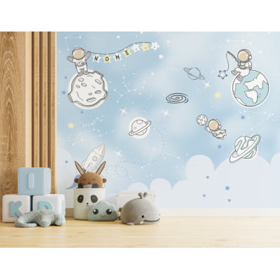 Papel de Parede Infantil Astronauta ...