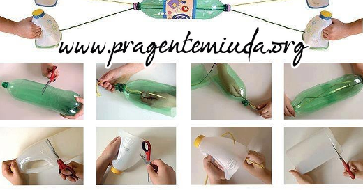 garrafa pet e pote de amaciante