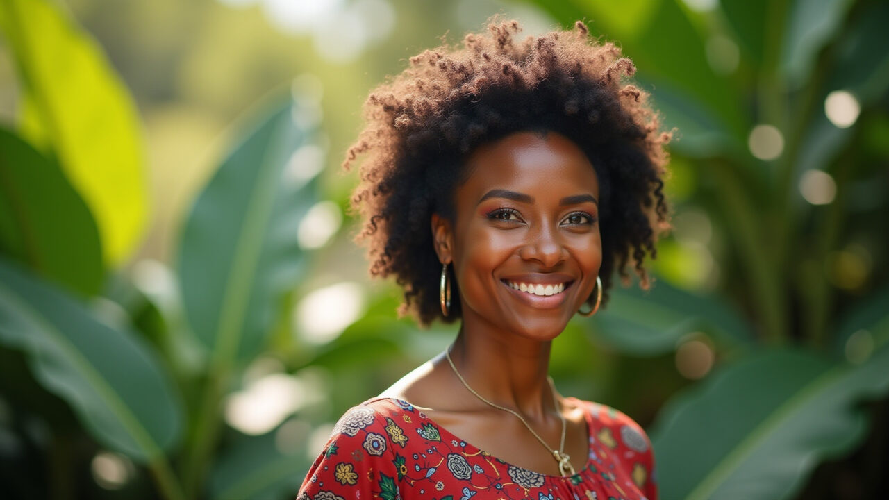 Woman creating healthy boundaries, distancing herself from toxic individuals, vibrant Brazilian Mulher estabelecendo limites saudáveis, afastando-se de pessoas tóxicas.