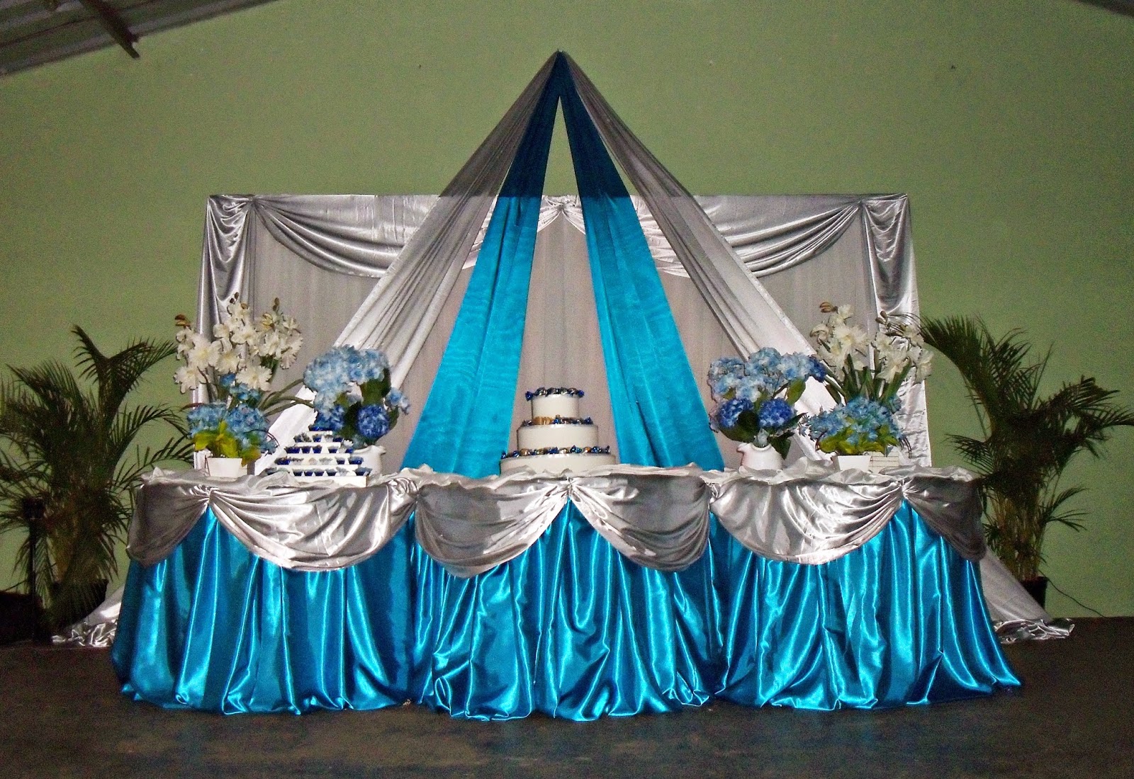 Decoração Azul Turquesa e Prata