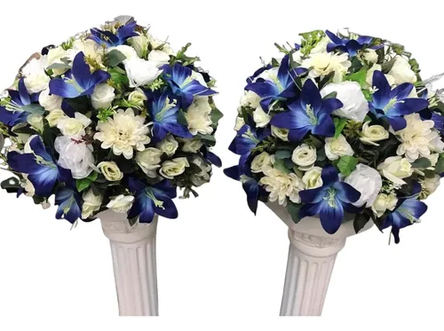2x Arranjo Para Festas Casamento Azul ...