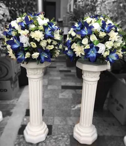 2x Arranjo Para Festas Casamento Azul ...