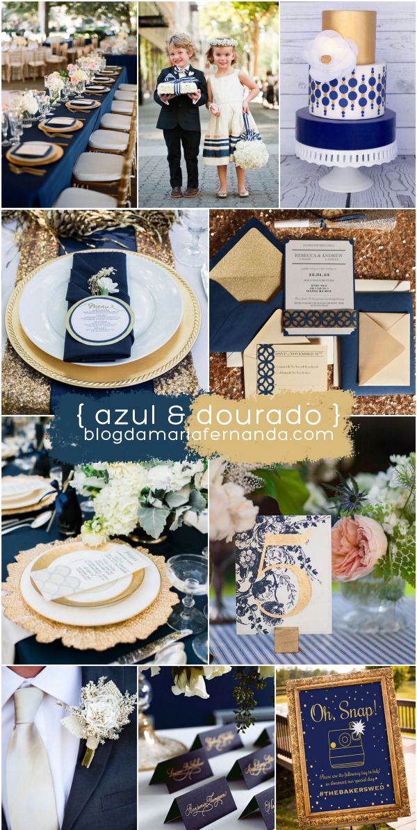 Cores Azul e Dourado | Wedding colors ...