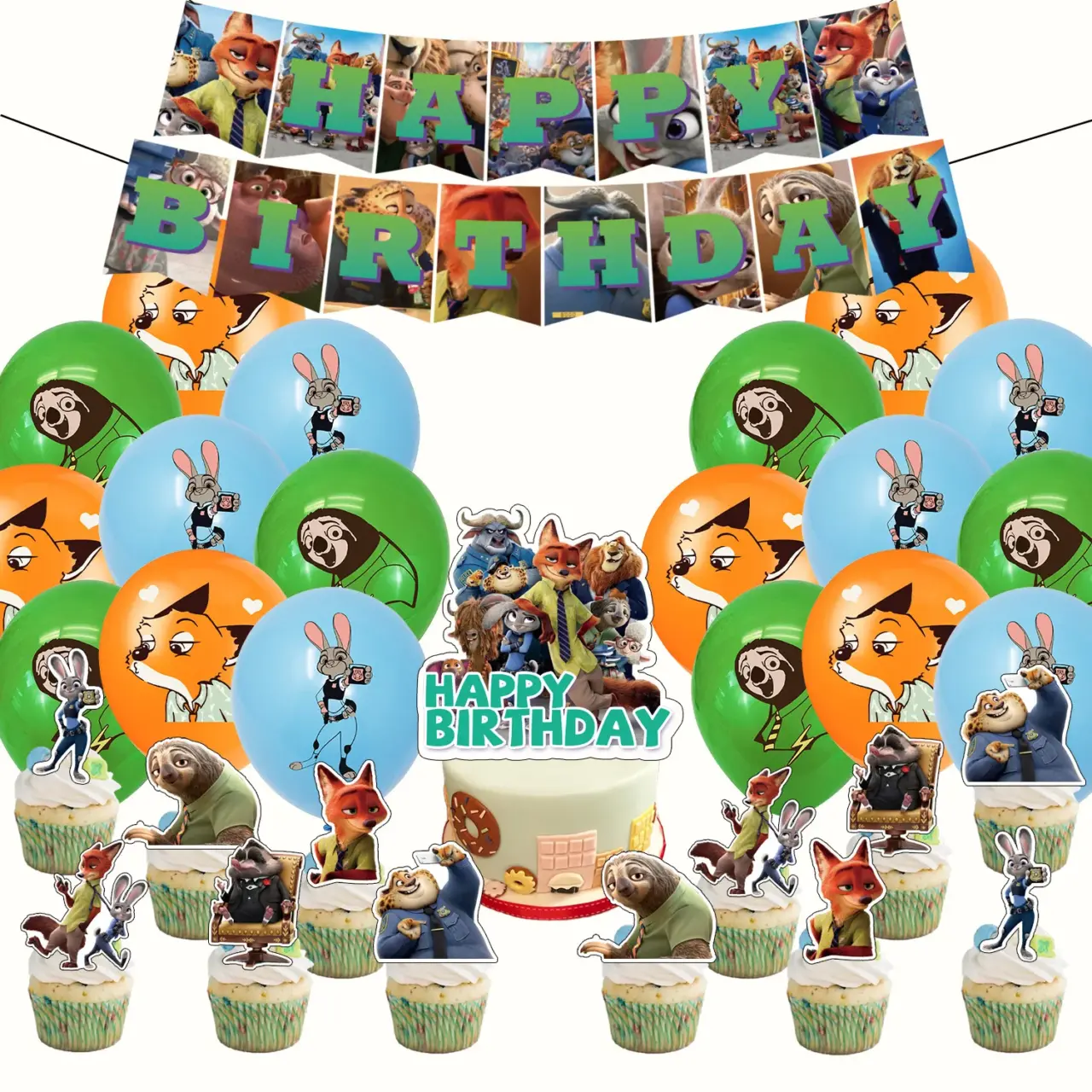 Zootopia Theme Balloons Set Kids ...