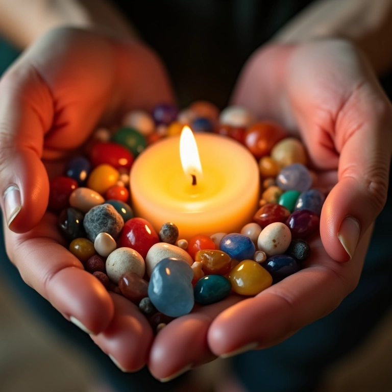 Adicionando acessórios decorativos à vela infinita.
