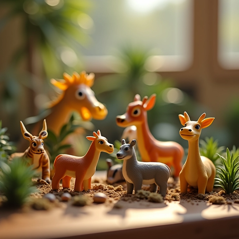 Adicionando personagens em miniatura ao diorama.