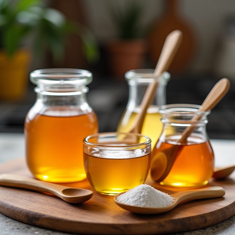 Adoçantes naturais para o seu chá chai: mel, açúcar e agave.