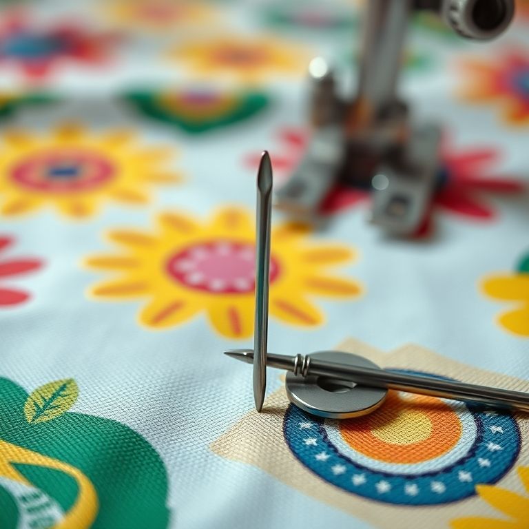 Agulha de máquina de costura danificada ao lado de uma nova.