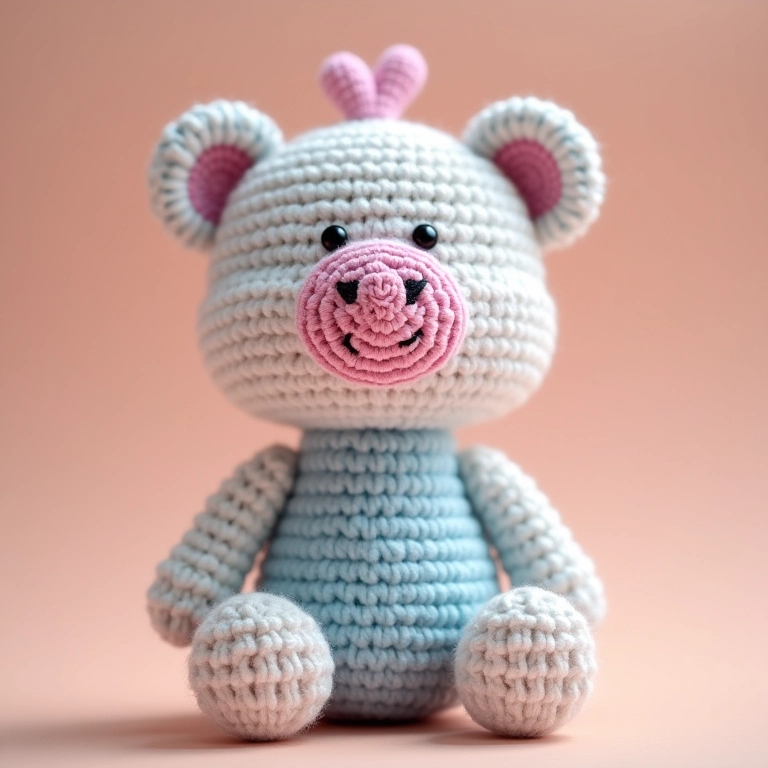 Amigurumi do Bing Bong: nostalgia e doçura em crochê.
