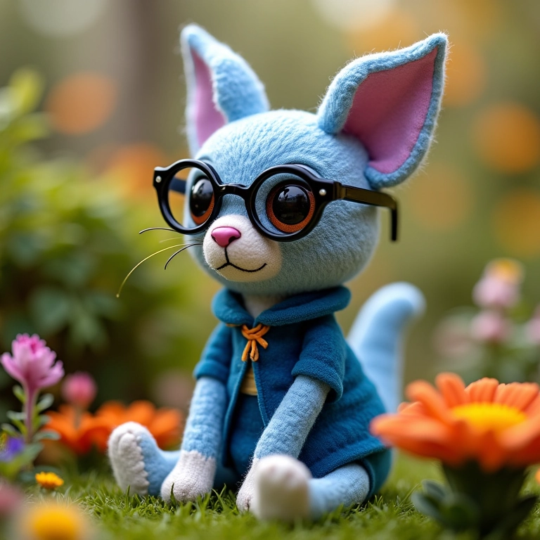 Amigurumi Luna Lovegood com óculos Spectrespecs.