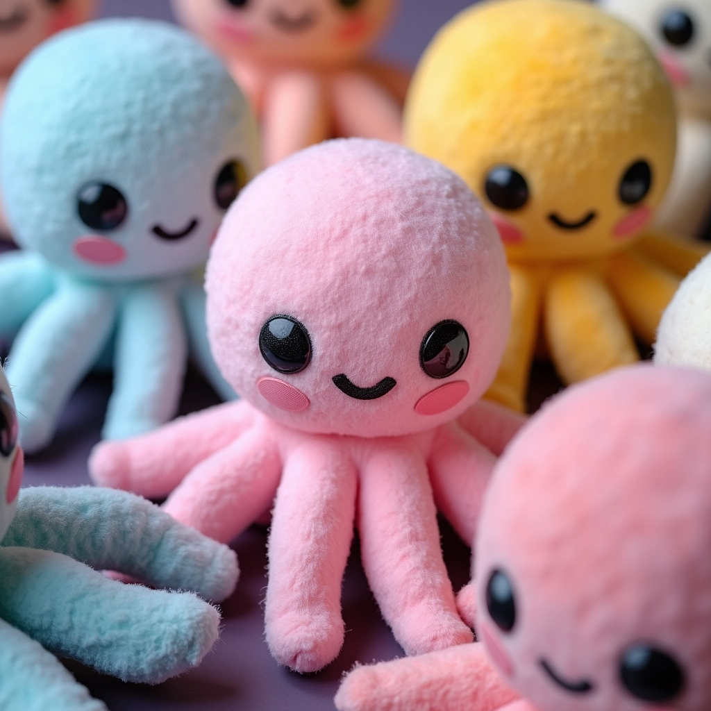 Amigurumi polvo como lembrancinha personalizada para festas.