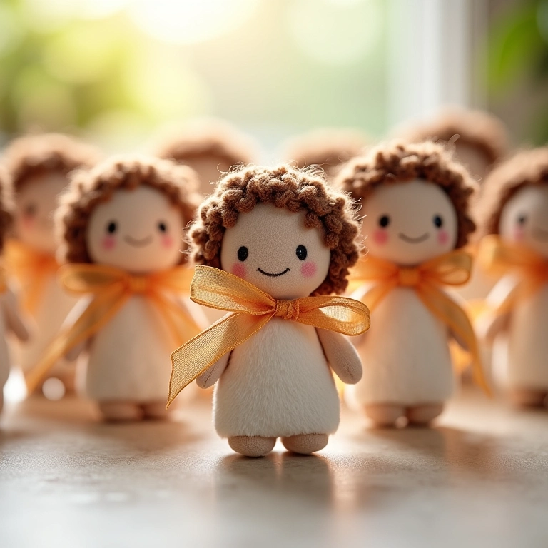 Amigurumis de Jesus como lembrancinha de batizado, um presente inesquecível.