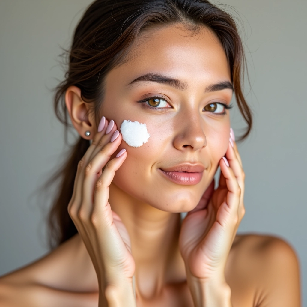 Aplicação de BB Cream para uniformizar o tom da pele.