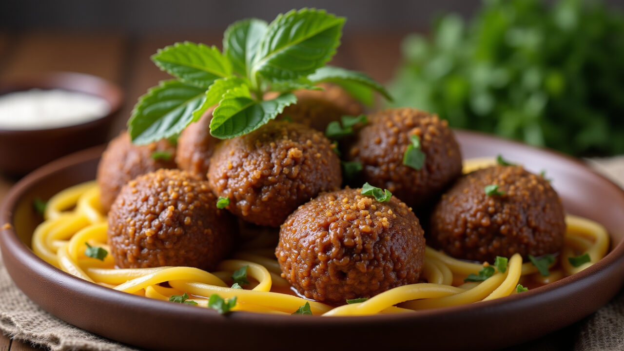 Baked kibbeh with ground beef, mint leaves, middle eastern spices, brazilian adaptation, 8k, Quibe de forno com carne moída.