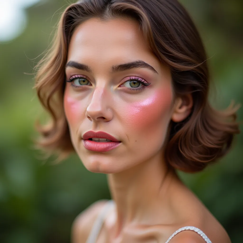 Blush rosado para um ar saudável.