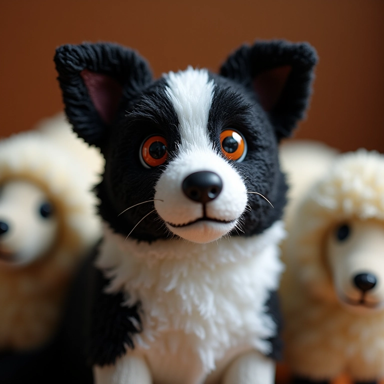 Border Collie amigurumi inteligente.