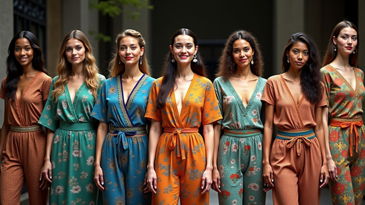 Desfile de moda com designer inspirado na cultura indígena.