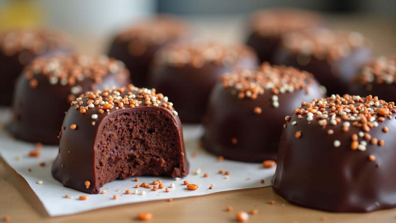 Brigadeirão de chocolate cremoso no forno, sobremesa familiar.