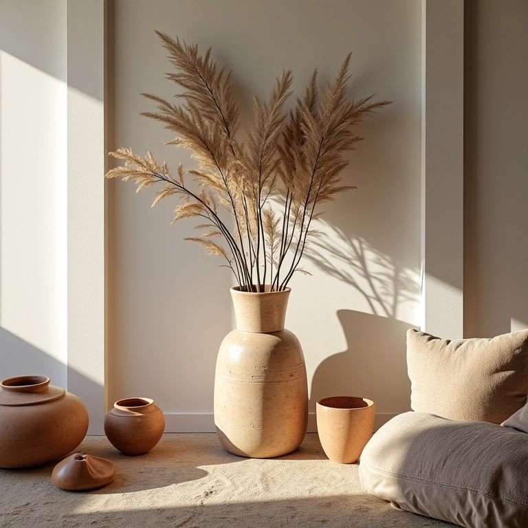 Cerâmica artesanal na decoração.