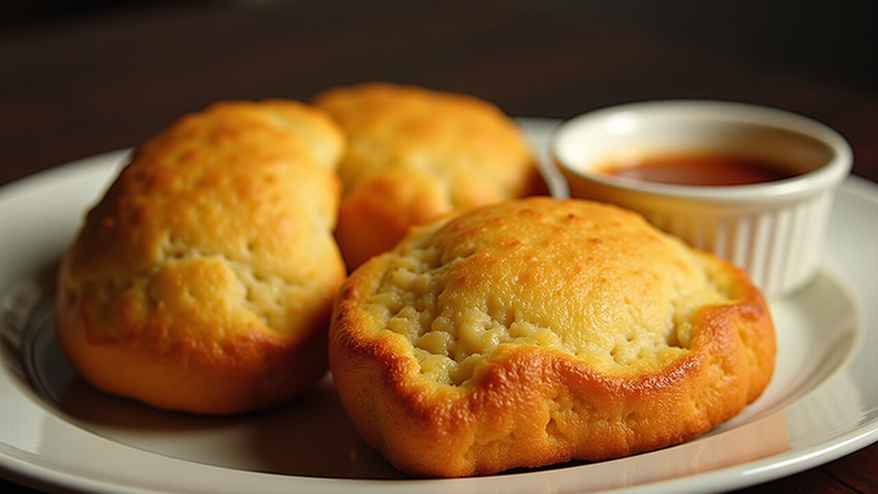 Chipa, professional photography, 8K, cheese bread, natural lighting, paraguayan food, golden, Chipa com polvilho azedo, sabor do Paraguai com toque brasileiro.