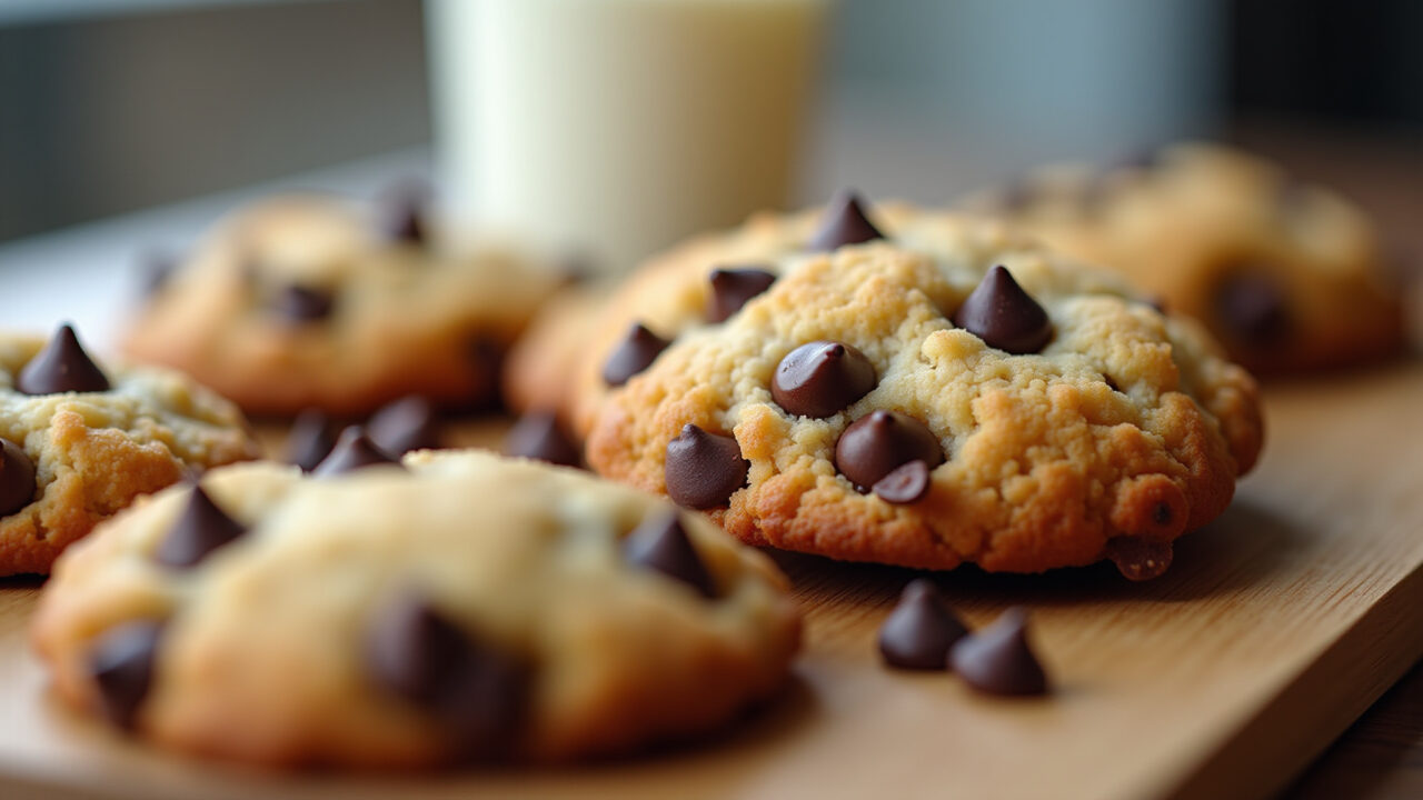 Cookies de chocolate crocantes e macios por dentro.