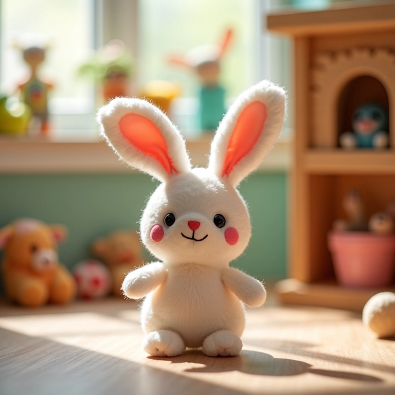 Coelho amigurumi para brincar de casinha.
