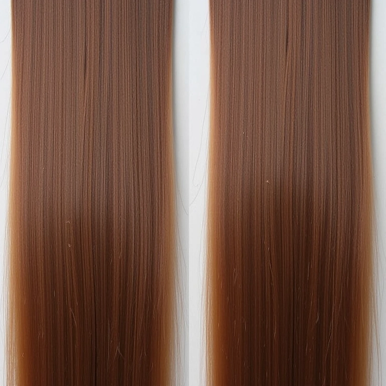 Comparativo cabelo com e sem progressiva, ambos com shampoo sem sulfato.