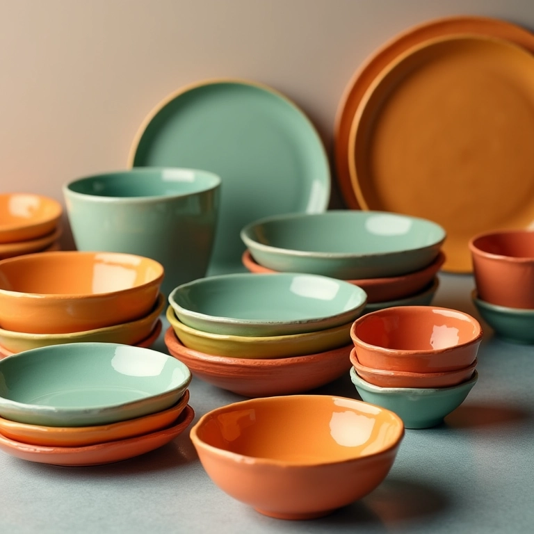 Cores e formas na cerâmica artesanal.