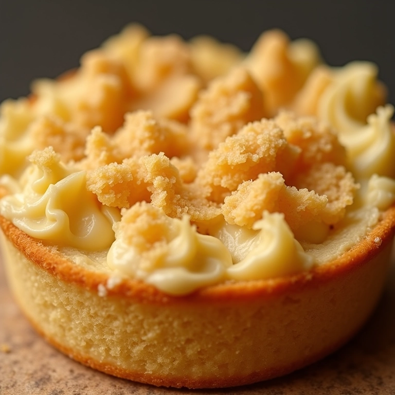 Crumble de banana com doce de leite, uma sobremesa tipicamente brasileira.