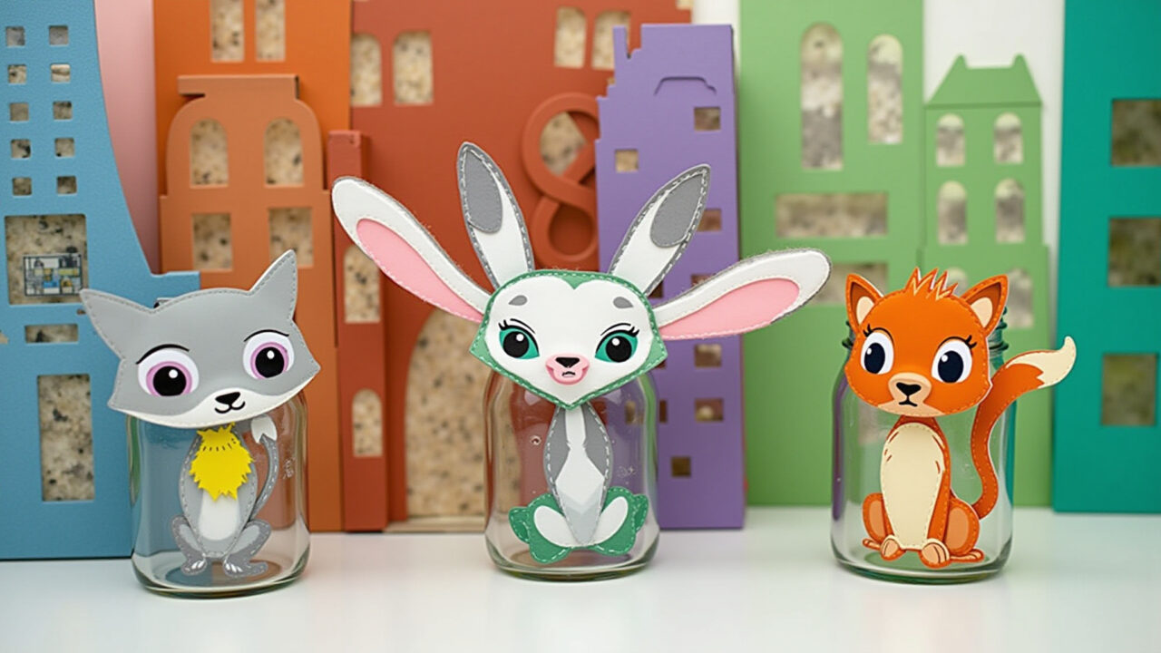 Enfeites DIY festa Zootopia, prédios papelão.