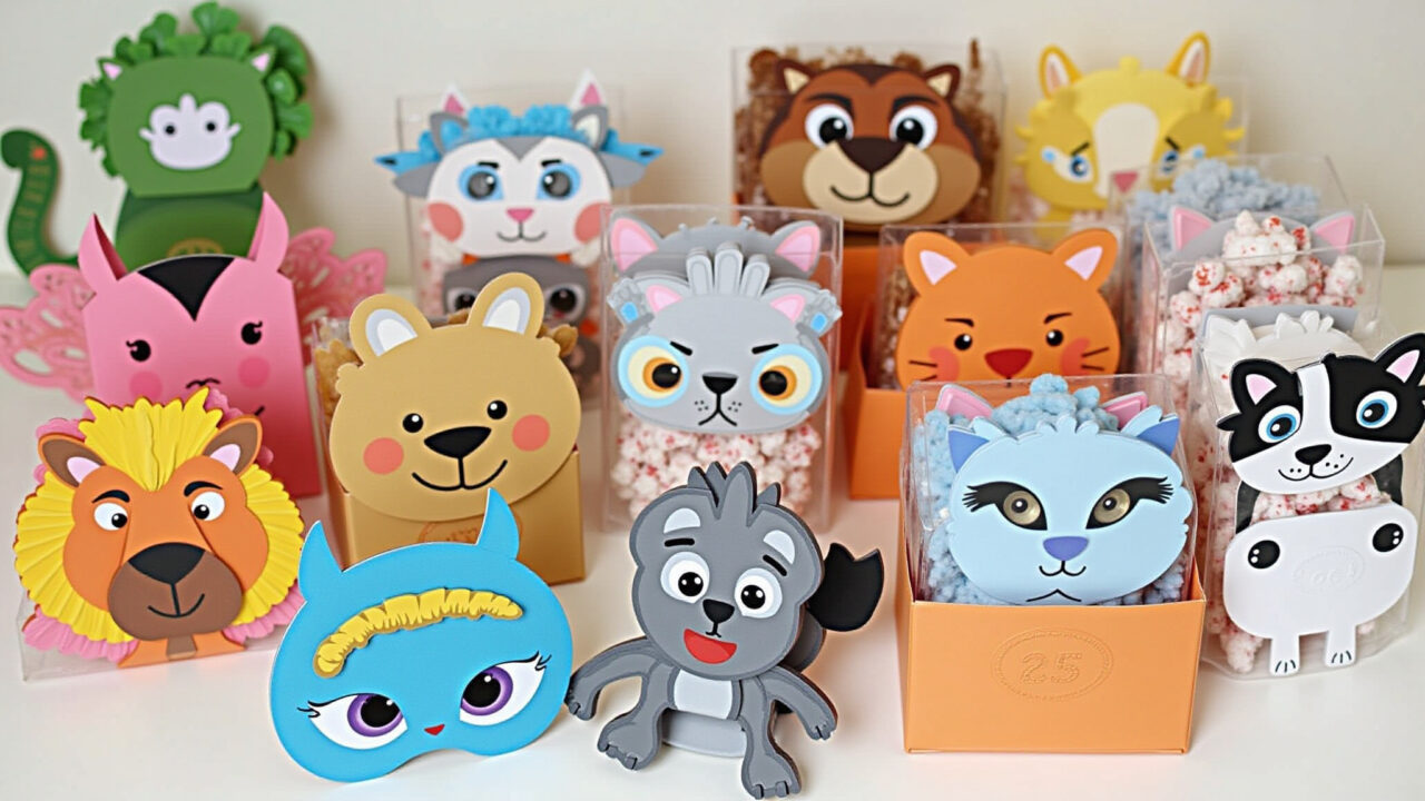 Lembrancinhas DIY festa Zootopia, máscaras animais.