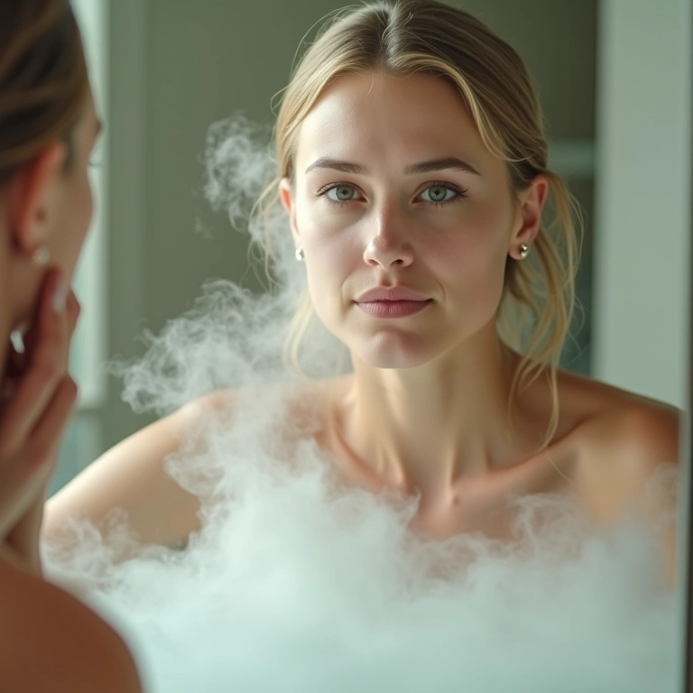 Espelho antiembaçante para maior praticidade no banheiro jacuzzi.