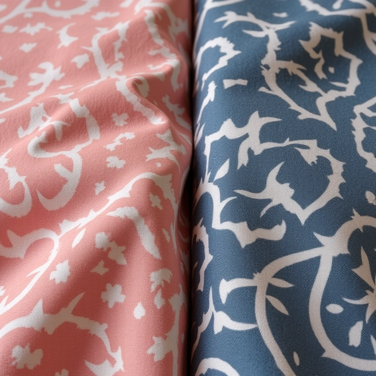 Estampas iguais em tamanhos diferentes.