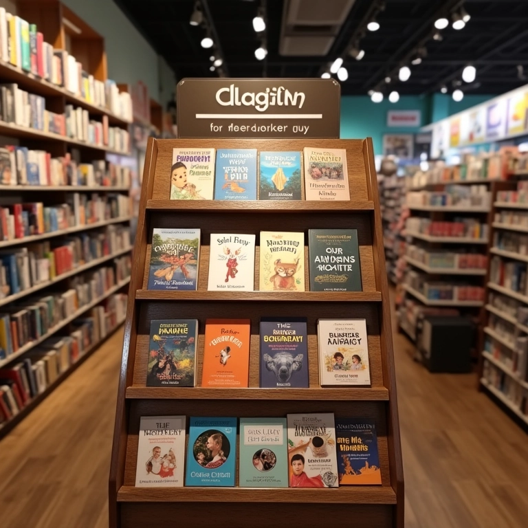 Estante com os livros sobre famílias mais vendidos no Brasil.