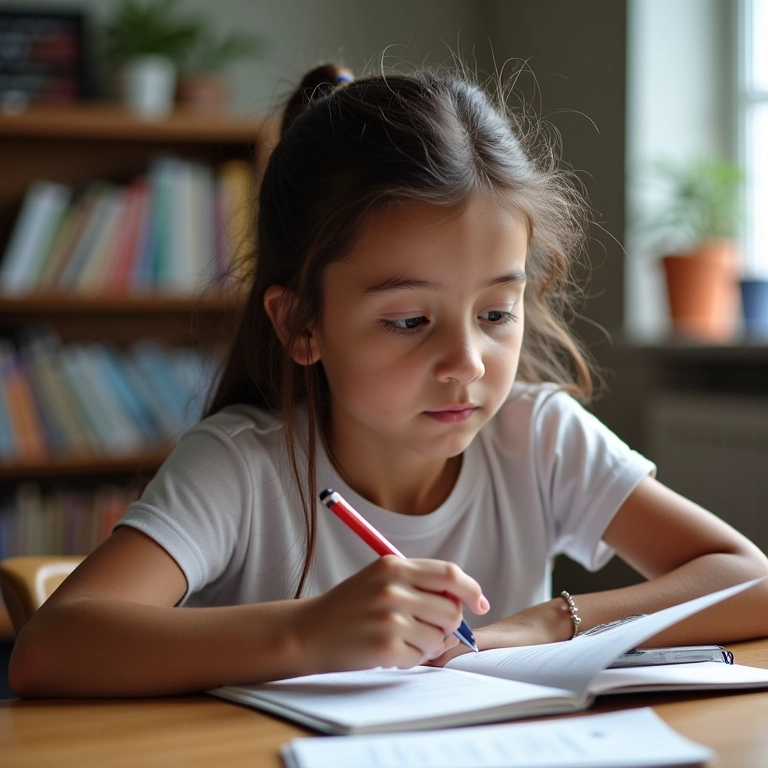 Estudante testando seus conhecimentos com flashcards.
