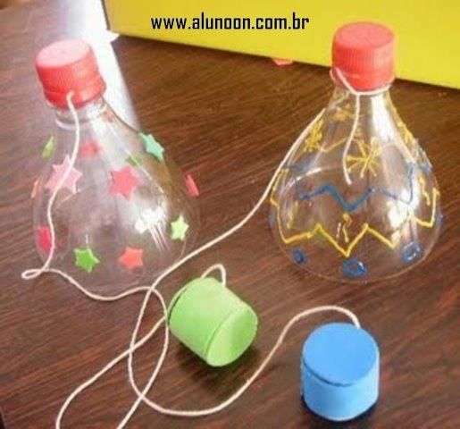 Ideias de Brinquedos Feitos com Garrafa PET
