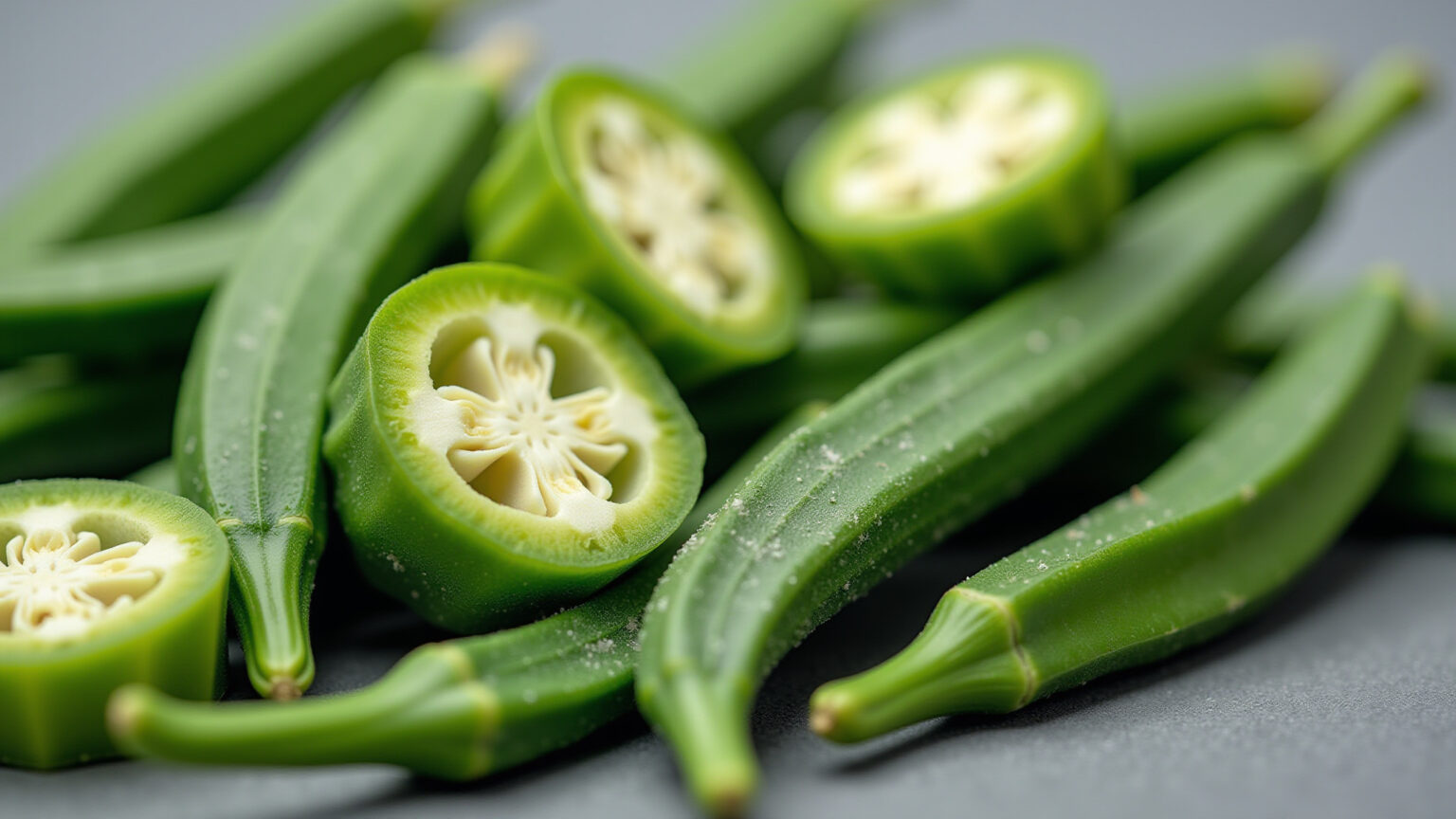 Quiabo fresco: aliado natural na produção de colágeno para uma pele radiante.